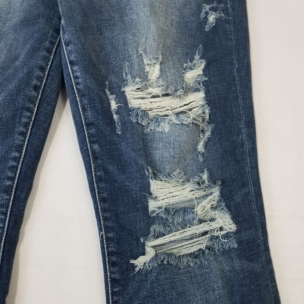 Judy Blue Women's Straight Leg Jeans - Distressed Blue - Picture 6 of 12